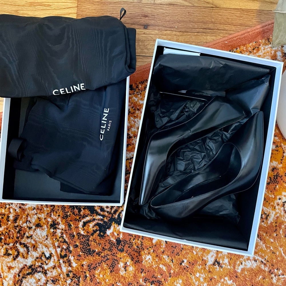 BRAND NEW CELINE CLASSIC BLACK PUMPS/ NEVER WORN!! - Picture 6 of 7